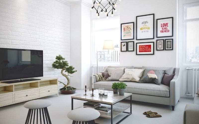 Nhà sơn màu trắng sứ toát lên vẻ đẹp sang trọng, hiện đại