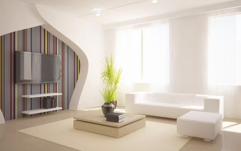 Vách ngăn phòng khách chất liệu thạch cao mang lại vẻ đẹp tinh tế Vách ngăn phòng khách chất liệu thạch cao mang lại vẻ đẹp tinh tế