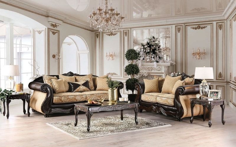 Trần thạch cao phòng khách cổ điển đầy quý phái với hoa văn acanthus nổi bật Trần thạch cao phòng khách cổ điển đầy quý phái với hoa văn acanthus nổi bật