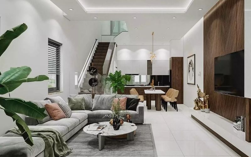 Sơn màu trắng sứ cho ngôi nhà giúp mang lại khả năng bắt sáng cực tốt