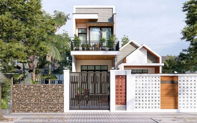 Nhà phố màu trắng sứ với thiết kế ban công lộ thiên tạo sự thoáng đãng Nhà phố màu trắng sứ với thiết kế ban công lộ thiên tạo sự thoáng đãng