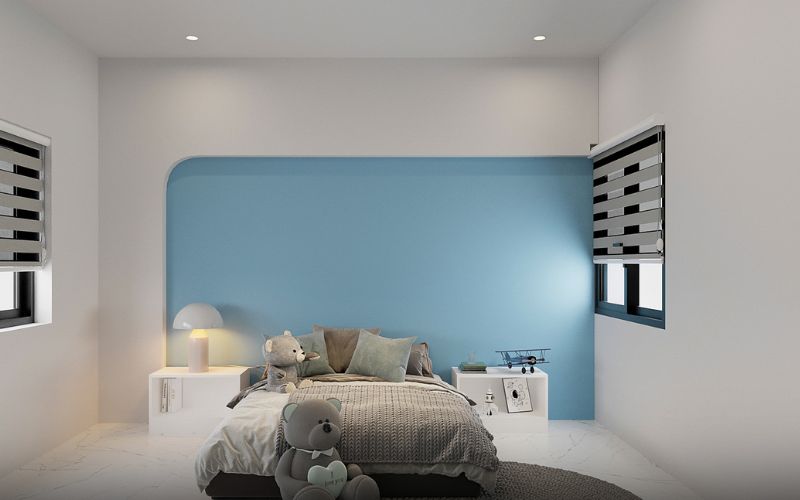 Mẫu phòng ngủ dùng loại sơn bóng nhẹ dành cho bé trai Mẫu phòng ngủ dùng loại sơn bóng nhẹ dành cho bé trai