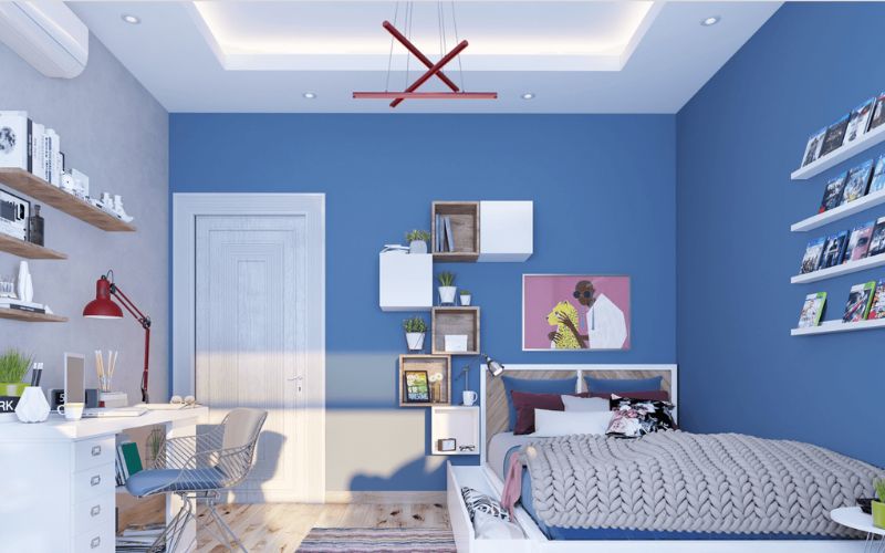 Phối màu sơn đậm nhạt hài hòa cho phòng ngủ bé gái Phối màu sơn đậm nhạt hài hòa cho phòng ngủ bé gái