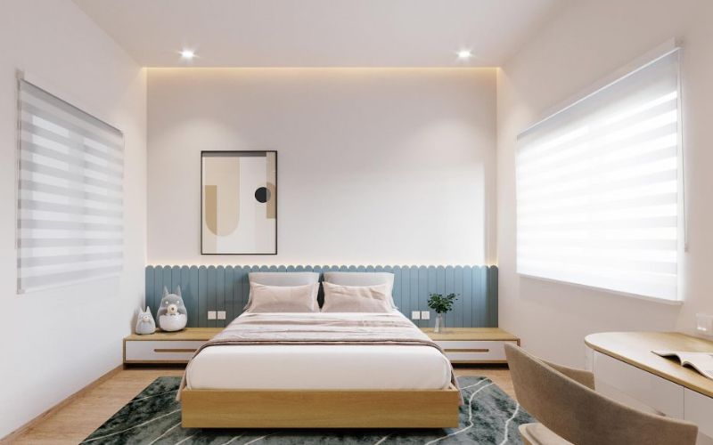 Sơn phòng ngủ màu trắng cho không gian hẹp Sơn phòng ngủ màu trắng cho không gian hẹp