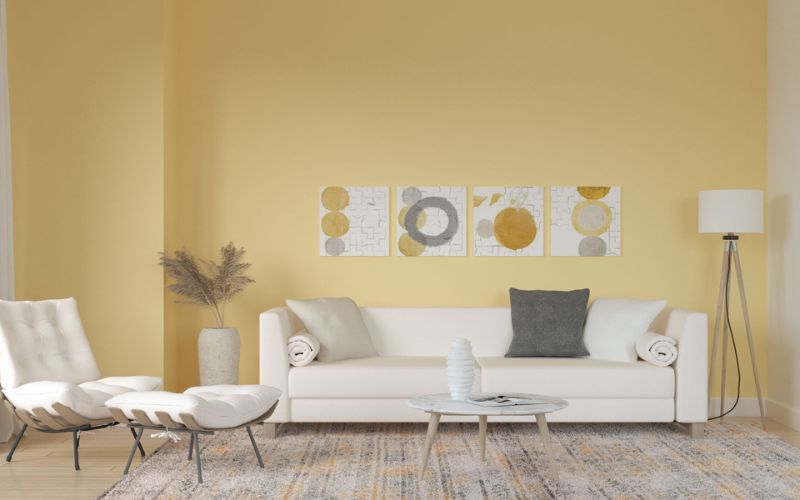 Sơn nhà màu vàng kem tăng sự may mắn cho người mệnh Thổ Sơn nhà màu vàng kem tăng sự may mắn cho người mệnh Thổ