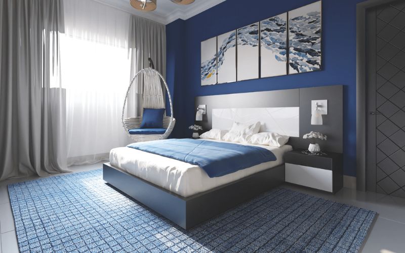 Sơn phòng ngủ màu xanh đem lại may mắn cho gia chủ mệnh Thủy Sơn phòng ngủ màu xanh đem lại may mắn cho gia chủ mệnh Thủy