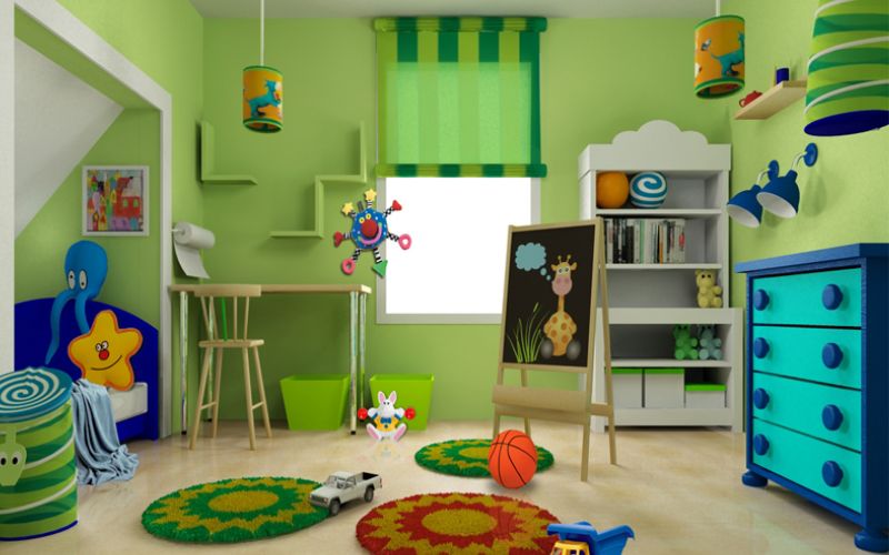 Bé trai sẽ tràn đầy năng lượng khi sơn phòng ngủ màu xanh lá cây Bé trai sẽ tràn đầy năng lượng khi sơn phòng ngủ màu xanh lá cây