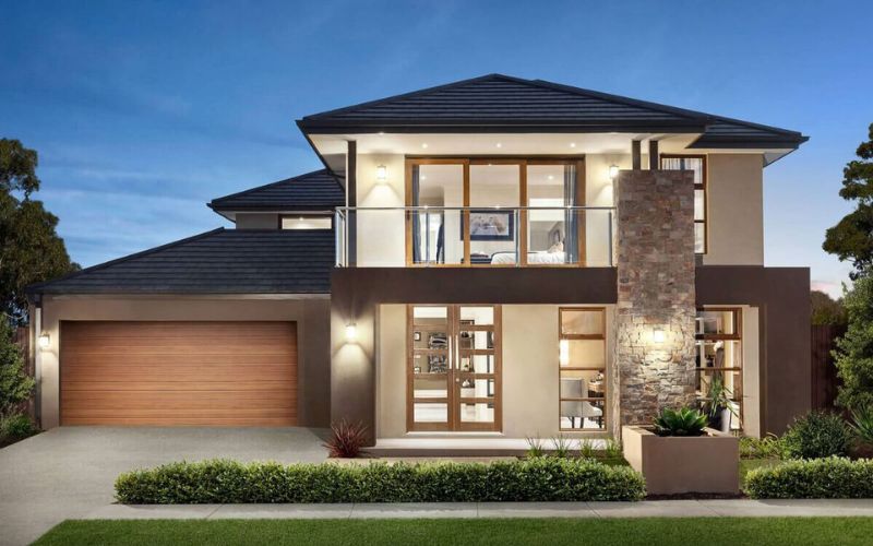 Mẫu nhà sơn màu vàng phối nâu cho gia chủ mệnh Thổ Mẫu nhà sơn màu vàng phối nâu cho gia chủ mệnh Thổ