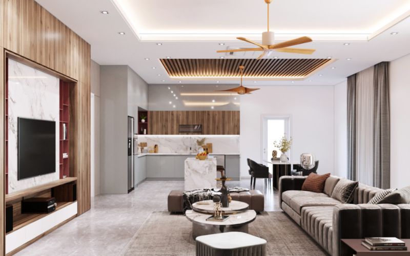 Màu trắng kem sữa rất phù hợp với phòng khách thiết hiện đại Màu trắng kem sữa rất phù hợp với phòng khách thiết hiện đại
