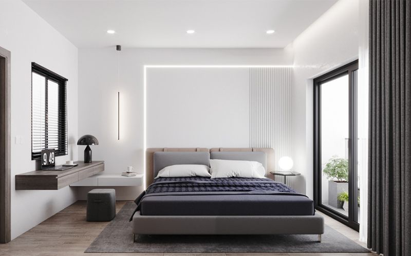 Màu trắng kem sữa tăng vẻ đẹp phòng ngủ phong cách Châu Âu Màu trắng kem sữa tăng vẻ đẹp phòng ngủ phong cách Châu Âu