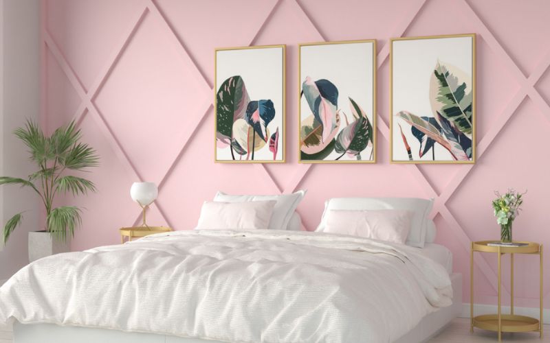 Sơn phòng ngủ màu hồng thu hút tài lộc cho người mệnh Hỏa Sơn phòng ngủ màu hồng thu hút tài lộc cho người mệnh Hỏa