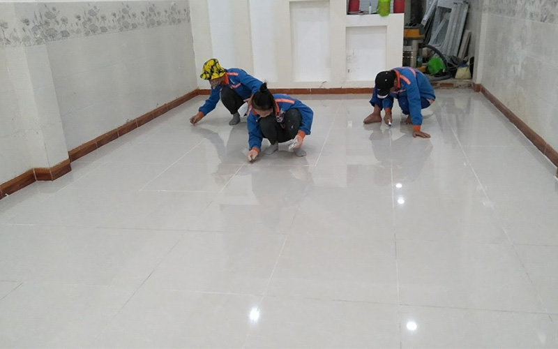 Vệ sinh công trình sạch sẽ trước khi bàn giao