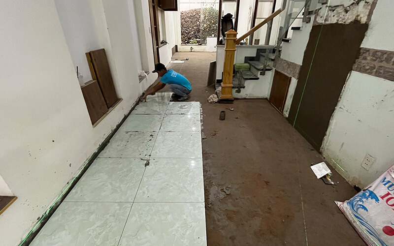 Quy trình thi công ốp lát gạch tại Hồ Gia