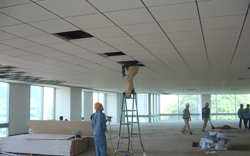 Các hạng mục thi công trần thạch cao tại Hồ Gia