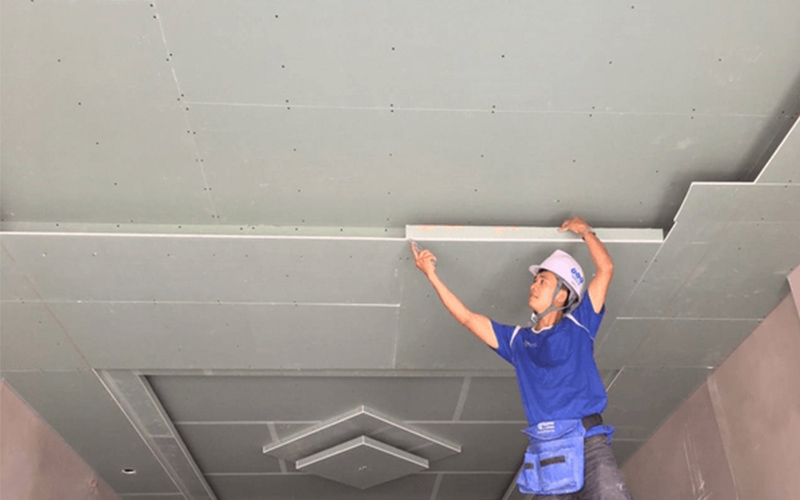 thi công trần thạch cao