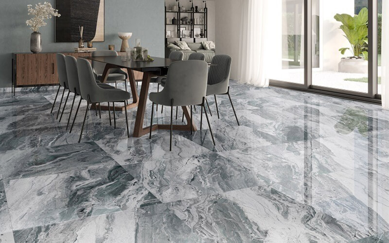 Lát gạch nền cho phòng khách hiện đại