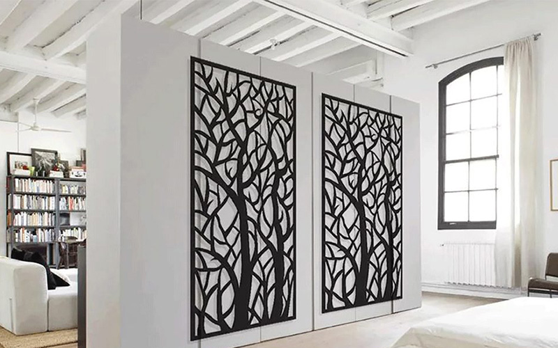 Mẫu 1: Vách ngăn thạch cao 2 mặt, 1 mặt