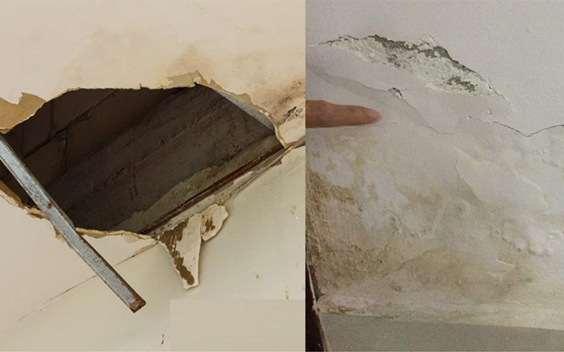 Sửa trần thạch cao bị gãy, cong vênh