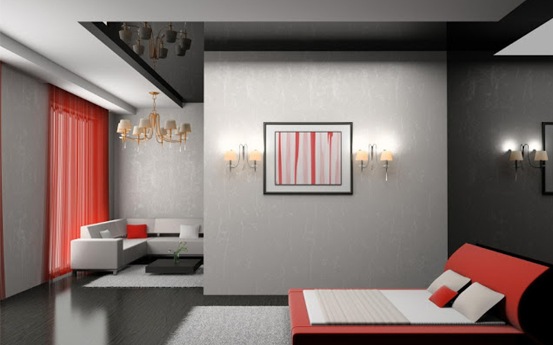 Vách thạch cao 1 mặt ứng dụng trong phòng ngủ