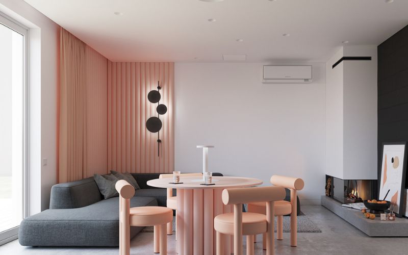 Bố trí nội thất với màu sắc hài hòa, dịu mắt