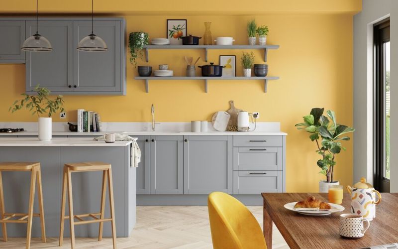 Sắc vàng cho căn bếp trở nên ấm áp, gắn kết gia đình sum vầy