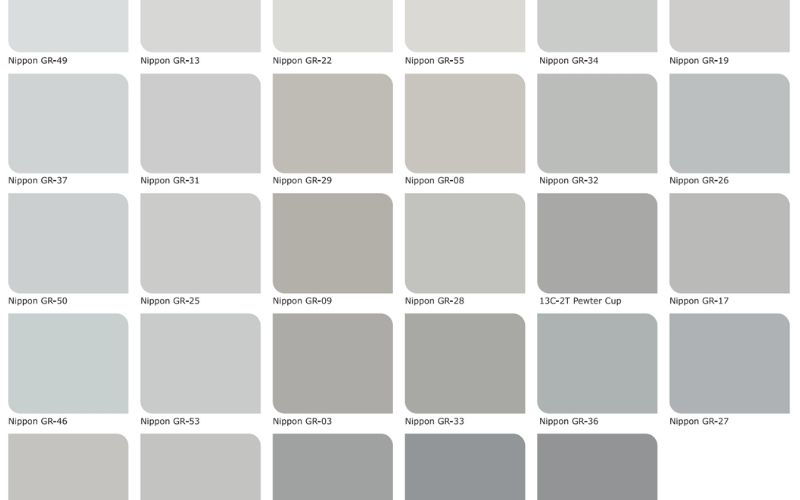 Bảng màu tone xám pastel