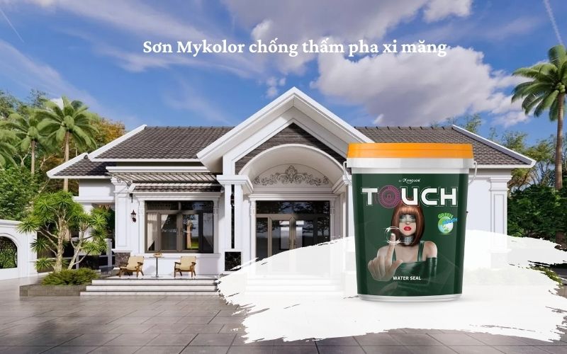 Dòng sơn chống thấm ngoài trời Mykolor pha xi măng