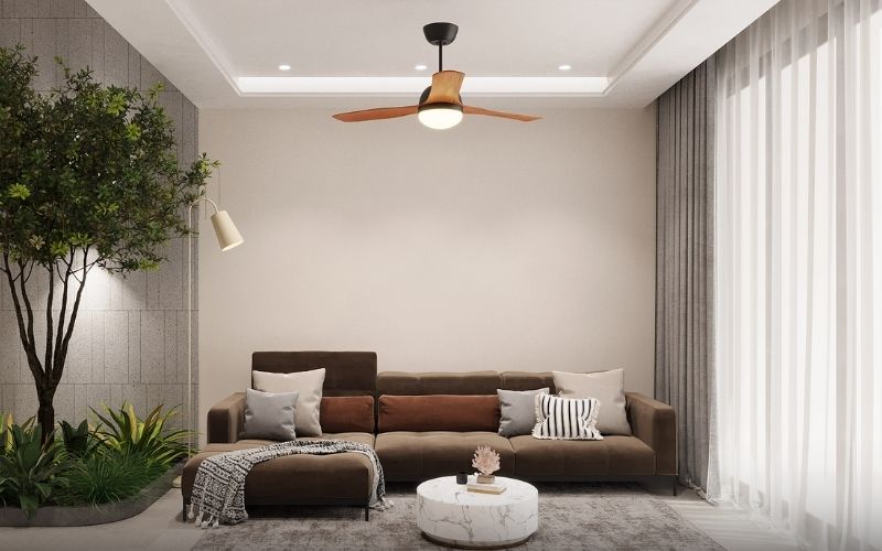 Sơn phòng khách màu be tạo cảm giác trang nhã, sang trọng