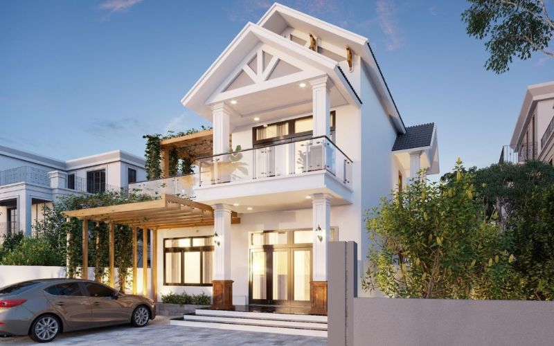 Thay đổi màu sơn giúp mặt tiền ngôi nhà sang trọng, tinh tế