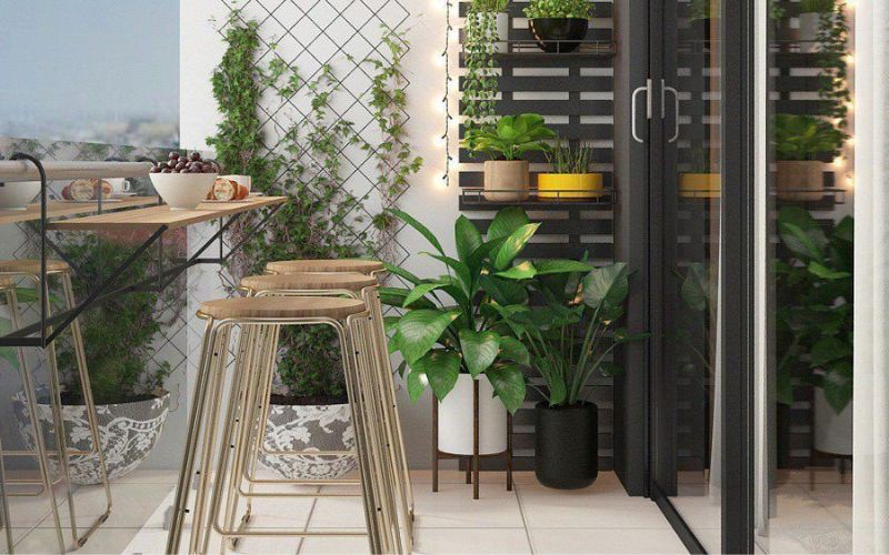Thiết kế bar mini độc đáo ở ban công nhà 30m2
