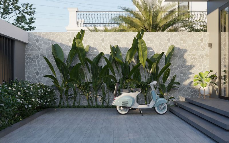 Thiết kế sân vườn trước nhà ống đẹp, không gian yên bình