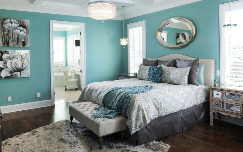 Màu xanh ngọc bích dễ phối với các gam màu khác tạo không gian hài hòa, ấn tượng