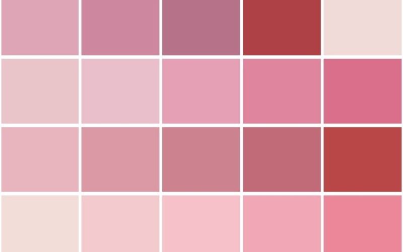 Bảng sơn màu hồng