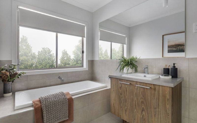 Tone màu ghi sẽ tôn lên vẻ đẹp của nội thất gỗ