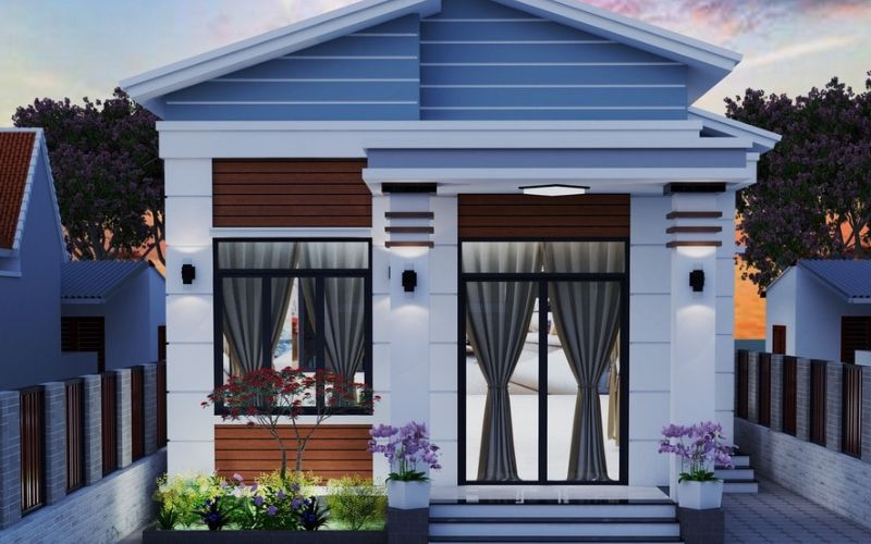 Sơn nhà màu xanh dương mang đến cảm giác yên bình cho không gian sống