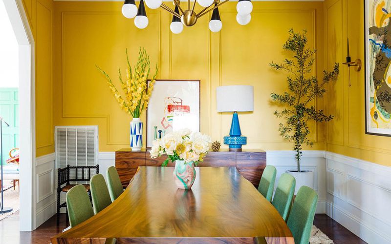 Sơn phòng khách màu vàng chanh mang đến không gian tràn đây năng lượng Sơn phòng khách màu vàng chanh mang đến không gian tràn đây năng lượng
