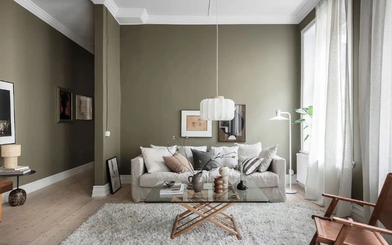 Những bản mệnh thích hợp sơn màu xanh rêu