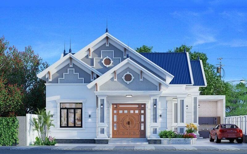 Sơn nhà xanh ghi đổi màu mang đến không gian sống mới lạ