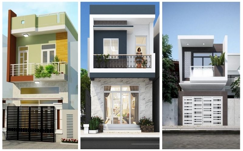Mẫu nhà ống sơn màu đẹp, hiện đại