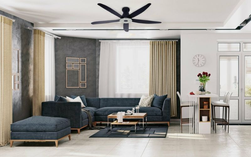 Chi phí khi làm trần thạch cao phòng khách có quạt trần