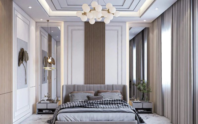 trần thạch cao giật 3 cấp