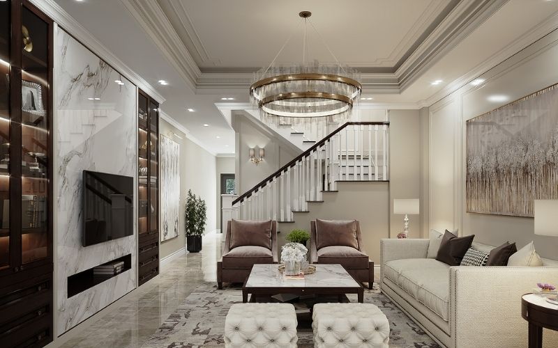 trần thạch cao giật cấp