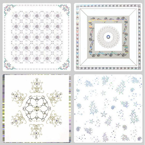 Mẫu trần thạch cao thả kính vạn hoa